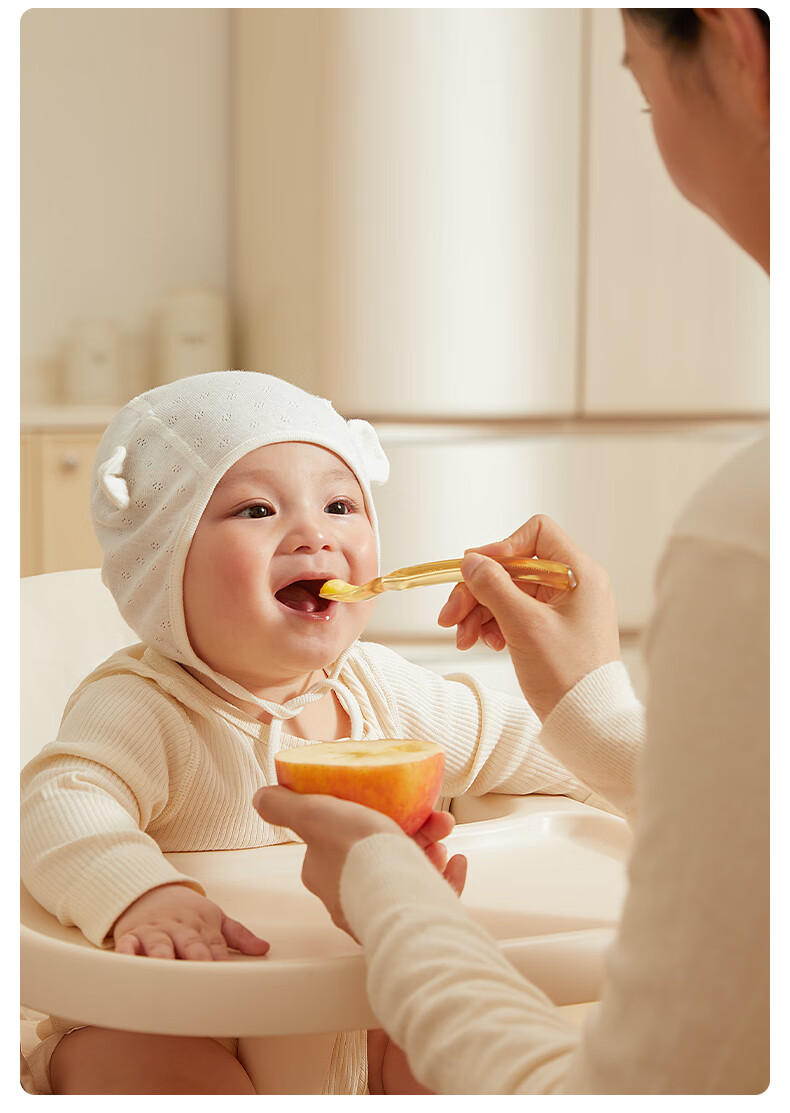 Huang Chong Newborn Baby Feeding Spoon Rice Cereal Bowl Gift Box Baby Gift Children's Day Tableware Set 2