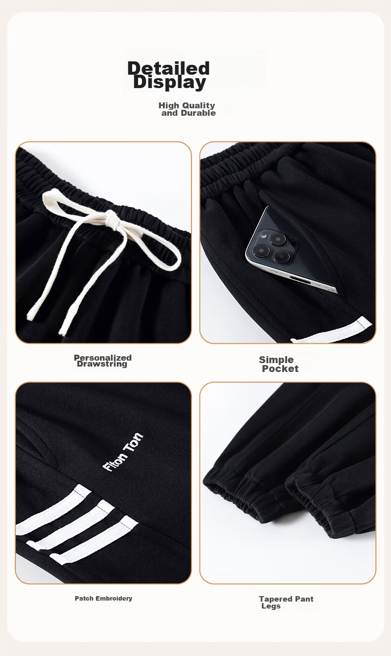 FitonTon Women's Sweatpants, Autumn And Winter Style, Loose-Fitting Joggers, Casual Pants, Versatile Trendy Korean-Style Sweatpants, Slimming Wide-Leg Pants, Size S 13