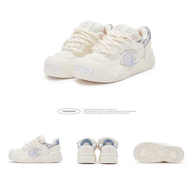 Champion American Champion Sneakers for Women And Men, Trendy Fashion Thick-Soled Height-Increasing Puffy Open-Face Bread Shoes 24SST05 26