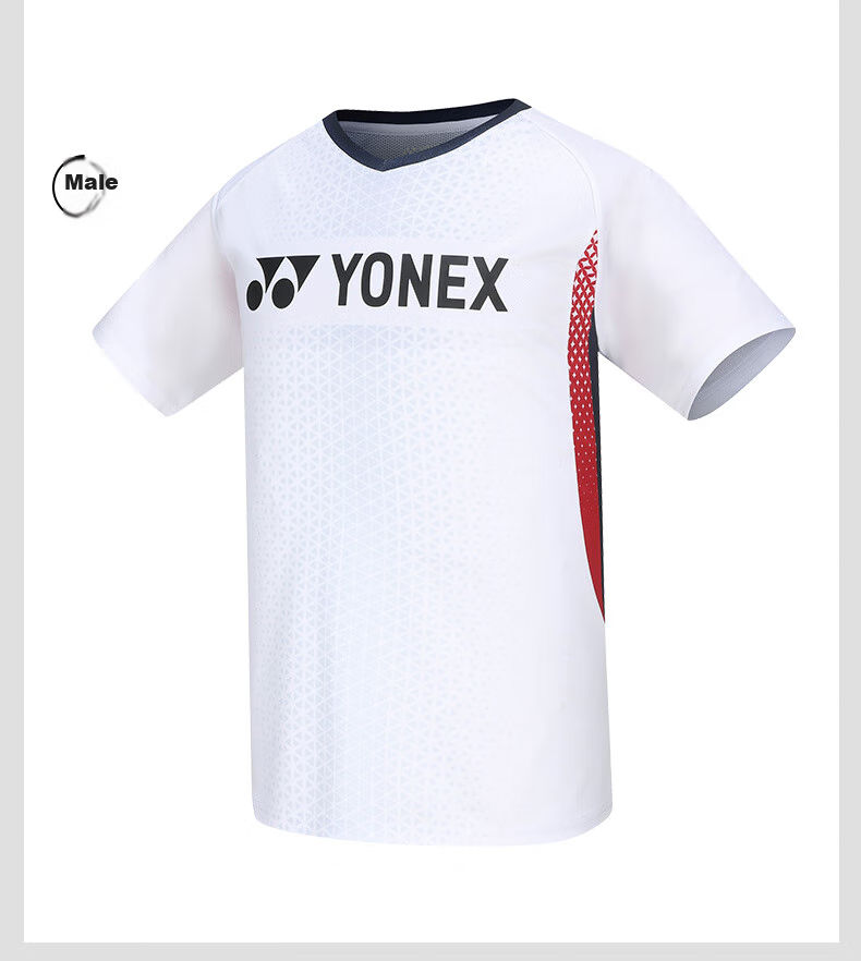 YONEX Badminton Shirt for Competition Training, Running, Fitness, Sweat-Wicking, Breathable Short Sleeve for Women 210284BCR White O 6