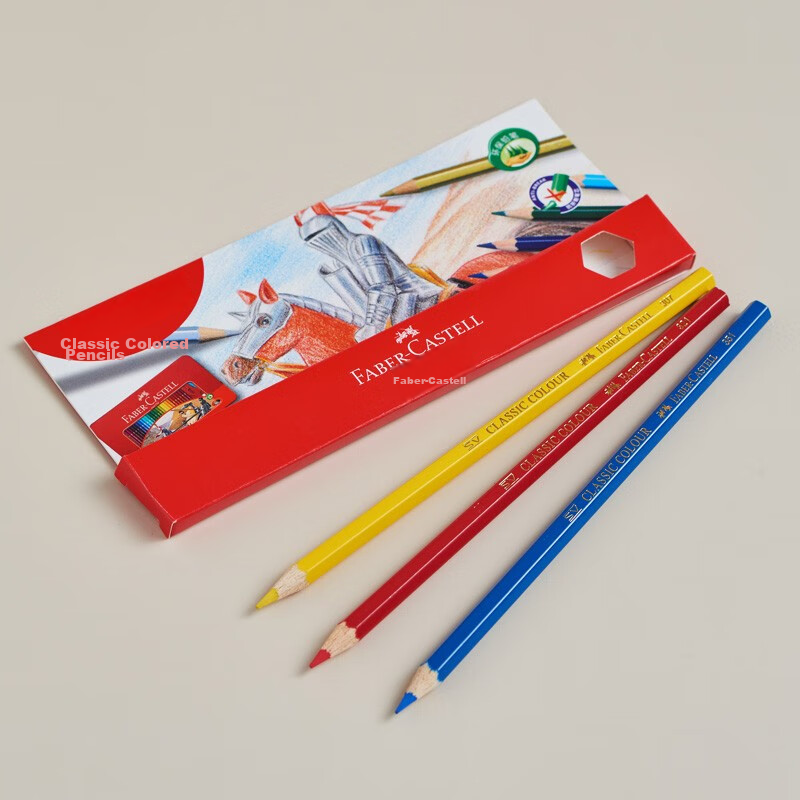 Faber-Castell Triangular Colored Pencils for Art Sketching (Random Colors)
