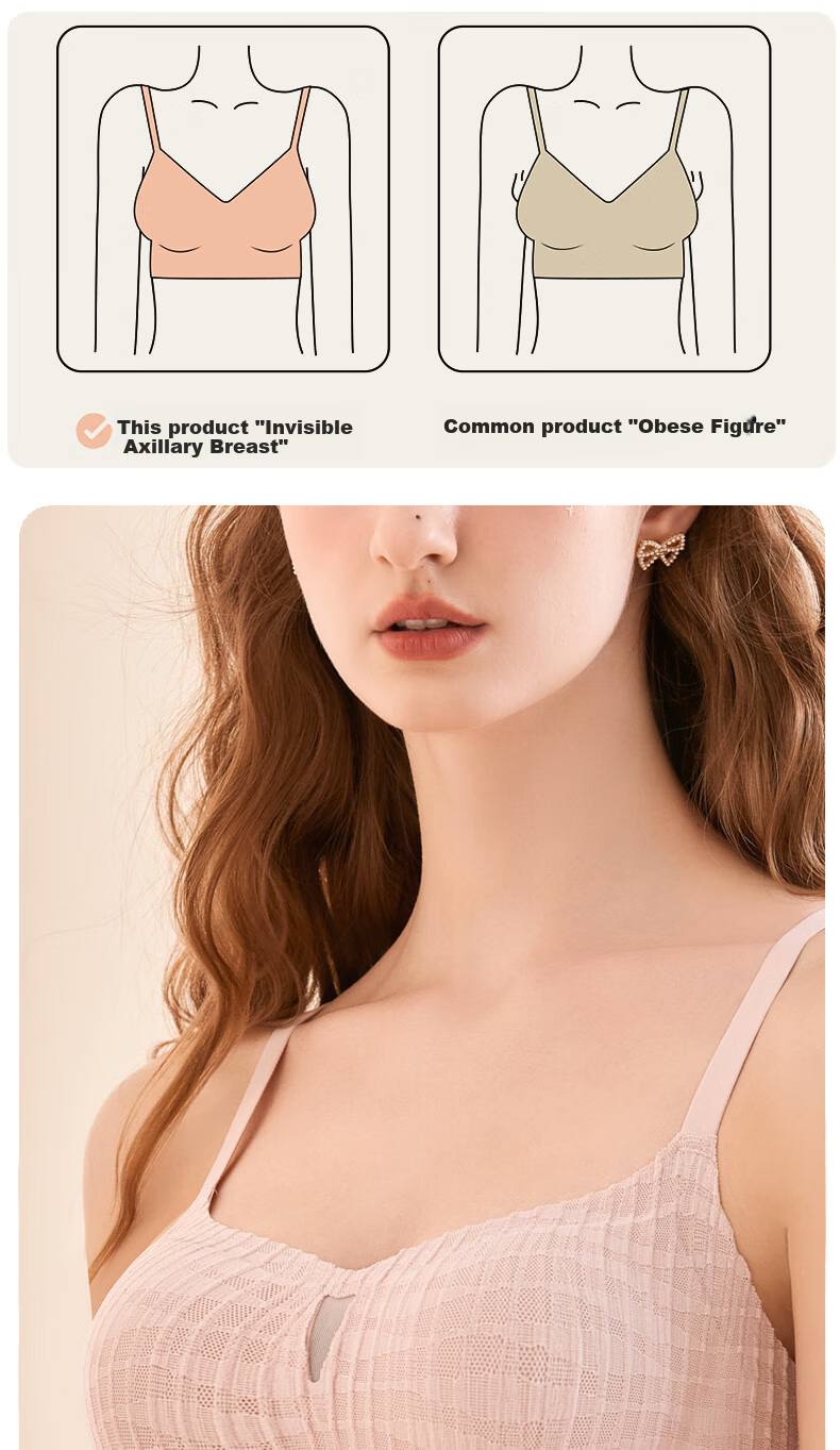 GUJIN Women's Bra for Small Breasts, Push-Up, Lift, Anti-Sagging, Side Support, Wireless, Adjustable, Lightweight, Breathable Brassiere 11
