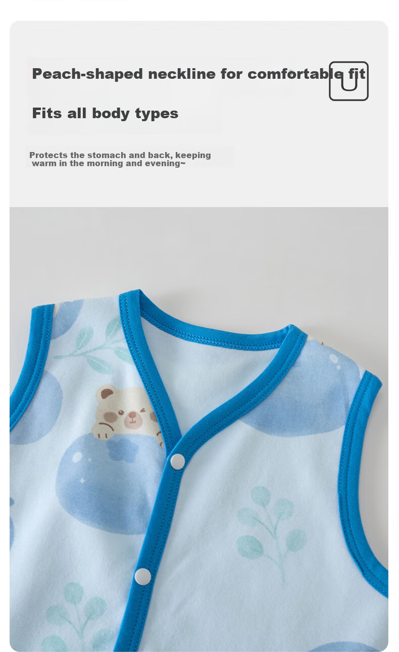 Shubeiyi 2-Piece Set Baby Clothes, Infant Vest, Spring Cotton Waistcoat, Sleeveless Top for Boys And Girls, Beige, Size 66 4