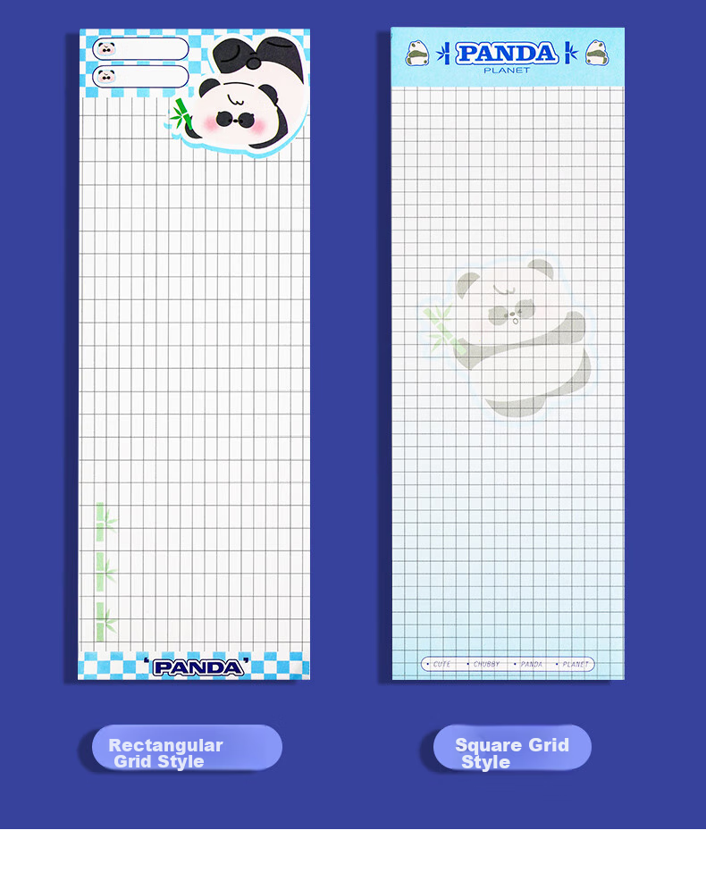 DiLe B5 Grid Notebook Paper, Lined Notepad for Students' Chinese Practice, Long Strip Memo Pad, Tear-Off Notebook, 50 Sheets/Book, BC23-1080 Grid Style 5