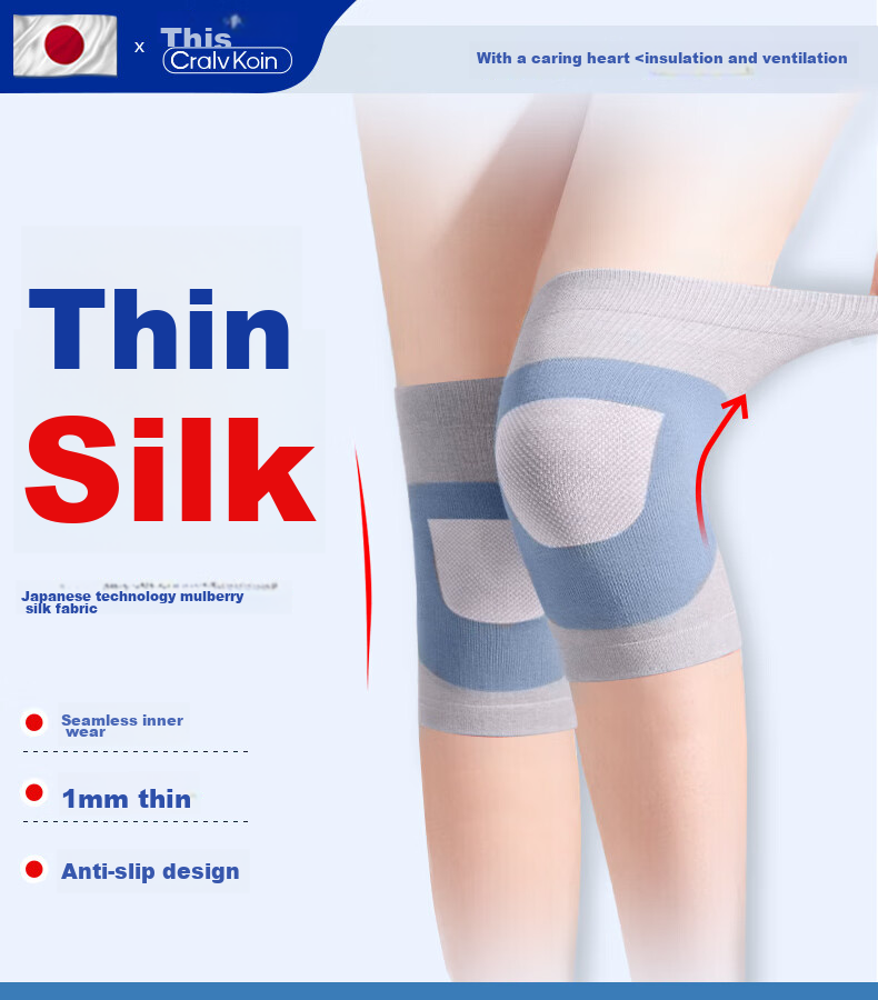CRALVKOIN Medical Breathable Knee Brace for Summer, Warm Arthritis Meniscus Injury Cold Legs Thin Version for Men And Wome 3