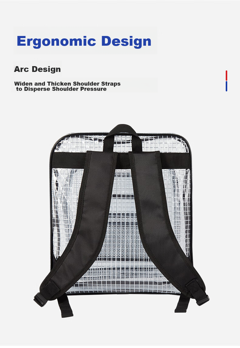 Beifute Dust-Free Bag Unisex Single/double Shoulder Reinforced Transparent Waterproof Mesh PVC Bag for Clean Room Workshop Tool Storage Crossbody Shoulder Bag 8