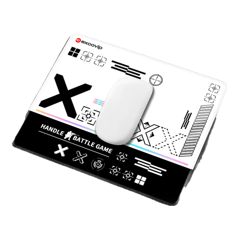 EXCO Black And White Printed Mouse Pad, Small Desk Mat with Locking Edge, Laptop Pad for Office And Gaming, Thin Cartoon Anime Cloth Pad, Home Use, Portable And Convenient 0266