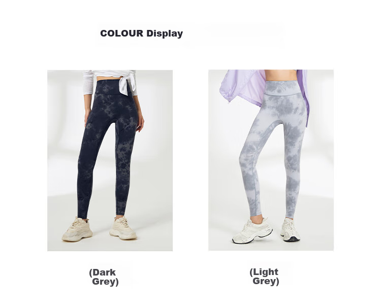 I'd National Style Tie-Dye Printed Yoga Pants for Women, Nude Feel Slim High-Waisted Butt-Lifting Running Fitness Yoga Pilates Leggings 9