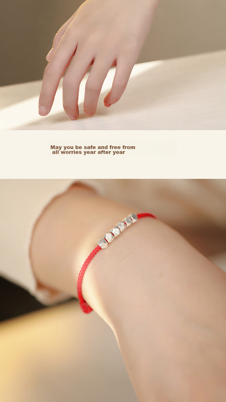 MANHE S999 Sterling Silver Bracelet for Women, 2026 New Style Beaded Bracelet Jewelry, Birthday Gift for Wife Or Girlfriend 21