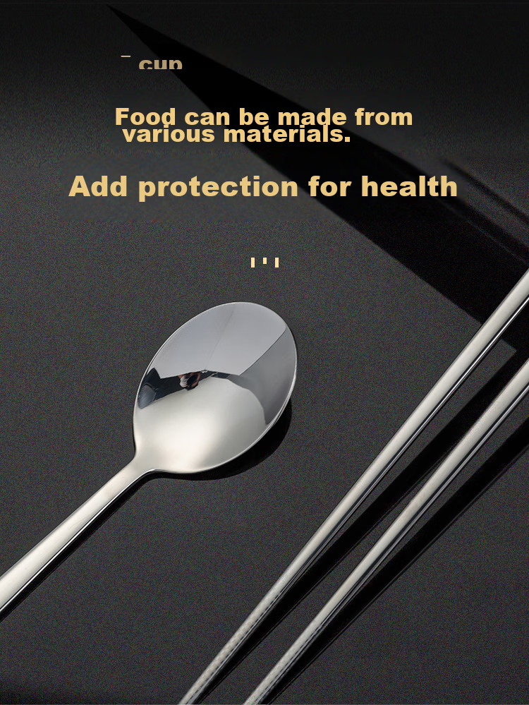 LOCK&LOCK Rabbit Portable Chopsticks And Spoon Set, Stainless Steel Chopsticks And Spoons, Student Cutlery, Pocket Chopsticks Box, Detachable And Easy to Clea 2