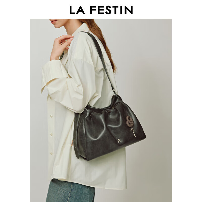 La Festin Top-Grain Leather Lucky Bag, 2026 New Commuter Women's Handbag, Tote Crossbody Hobo Bag, Birthday Gift for Wome