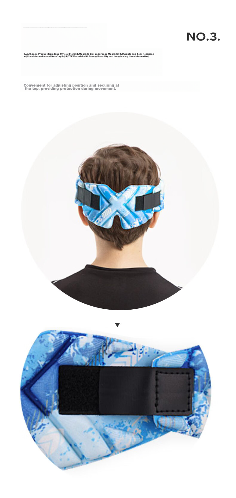 AQ Youth Children Sports Protective Headgear for Soccer, Basketball, Volleyball, Anti-Collision And Fall Protection Headband C50105 Reinforced Blue M Size 9