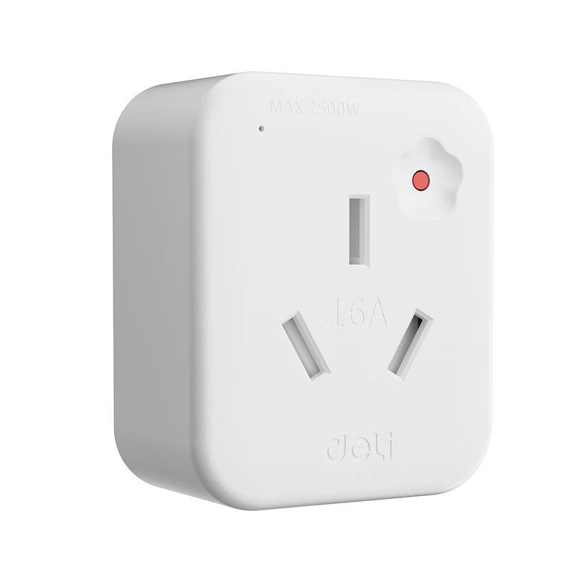 Deli 10A to 16A Adapter/Power Converter, Air Conditioner Heater Water Heater High-Power Power Socket Adapter, Ultra-Power Overload Protection, LU5010