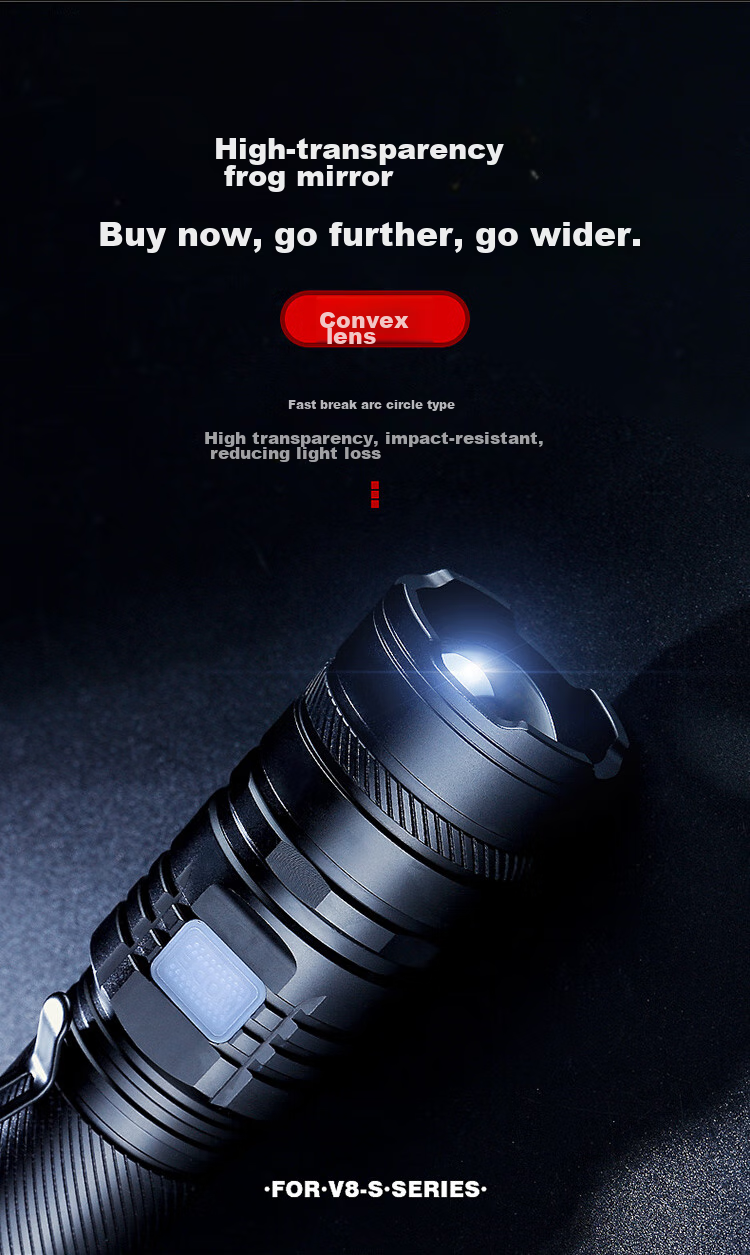 SupFire V8-S Flashlight, High-Intensity Torch, Compact Mini Zoomable Long-Range Ultra-Durable Bright Outdoor Cycling Lamp 14
