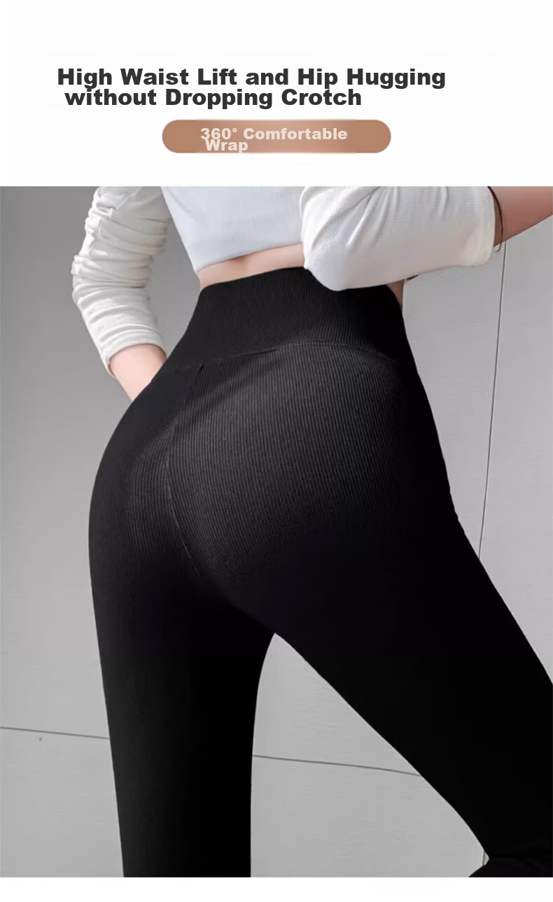 LangSha Leggings for Women, Spring And Autumn Style, High-Waisted Slimming Cotton Pants, Tight-Fitting Tights, Black Skinny Pants, Autumn Pants 8