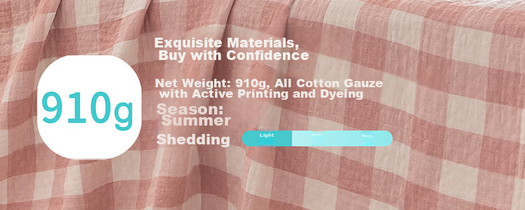 JD Original Pure Cotton Gauze Blanket, 100% Cotton Air Conditioning Quilt Towel Blanket, Class A Woolen Blanket Summer Cool Quilt, Pink 1.5x2m 5