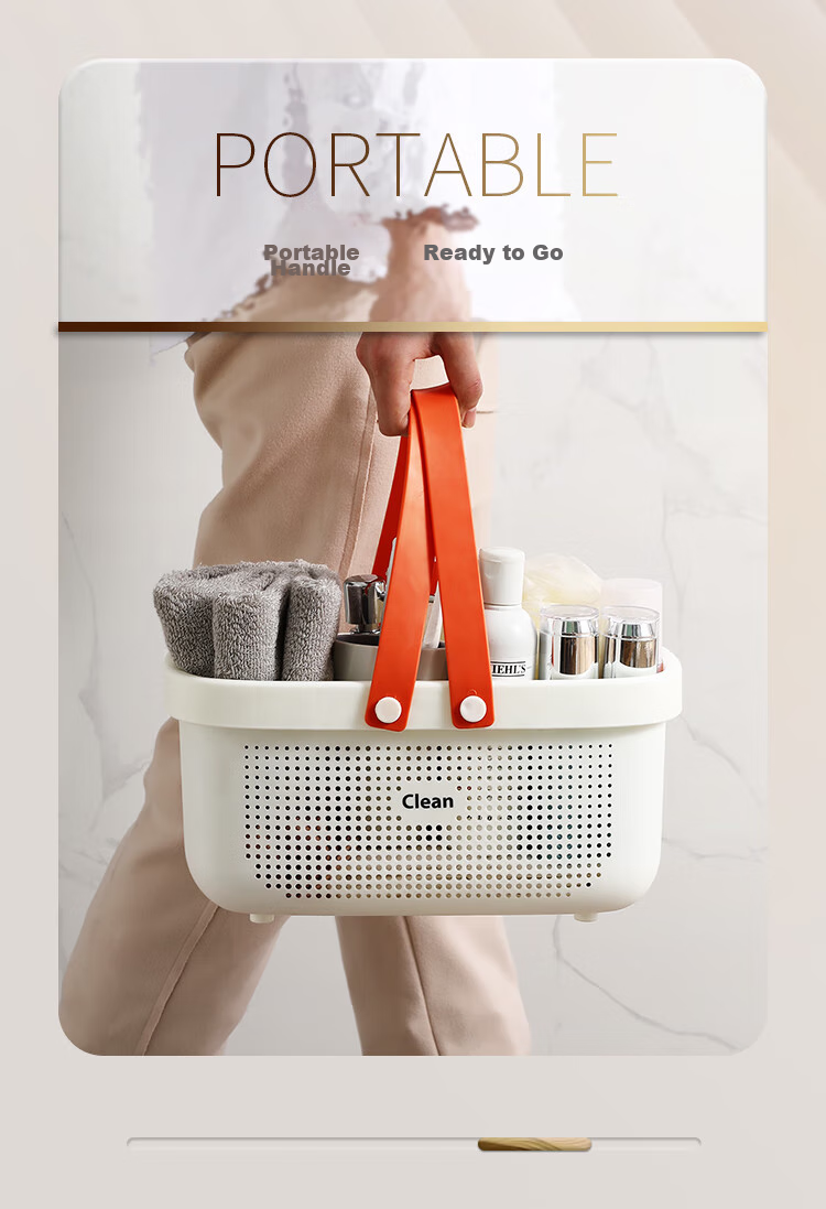 Weijian Portable Shower Caddy, Bathroom Toiletry Organizer, Student Bathing Basket, Convenient Laundry Hamper for Bathroom And Dormitory 8