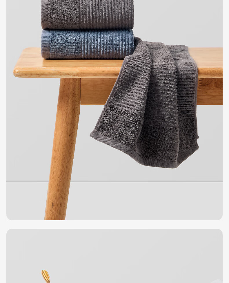 Grace Towels, Pure Cotton 2-Pack, 100% Cotton Face Towels, Lint-Free, Soft, for Men's Bathing And Sports 13