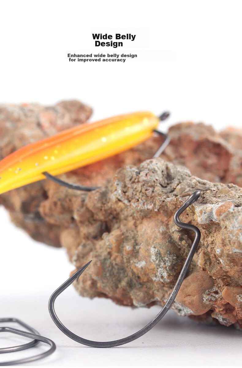 BKK Lure Fish Hook, Curved Shank Hook, Wide Abdomen, Barbed Fishing Hook, Mandarin Fish Hook, 9004 2