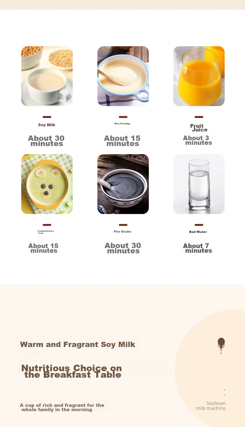 LOTOR High-Speed Blender Soy Milk Maker for Home Use, Automatic 4-5 Person Capacity, No Cooking Or Washing Required, Noise Reduction Juicer Machine for Grains And Complementary Food 9