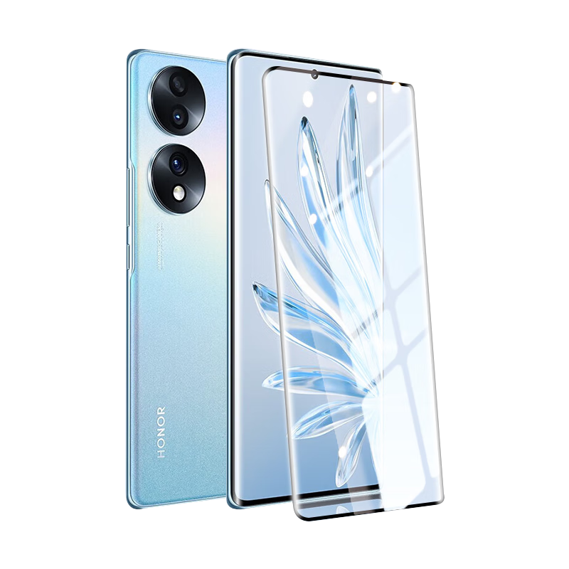 Baozou [Compensation for Defective Products] Suitable for Honor 70 Tempered Glass Screen Protector, Honor 70 Phone Film, Honor Curved Full Screen Coverage HD Anti-Scratch Anti-Fingerprint Protective Film