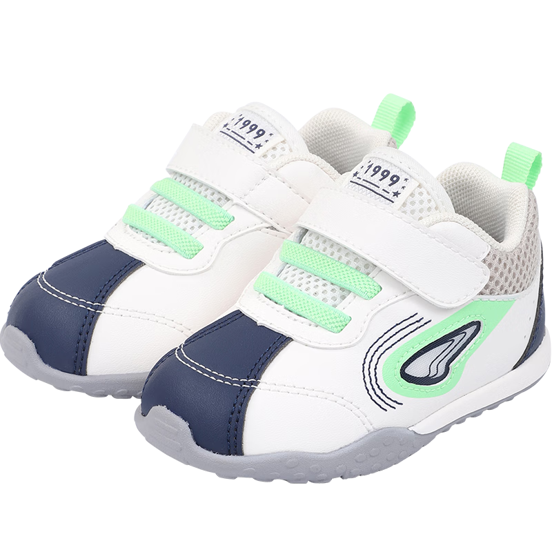 DR·KONG Red Foot Shoes for Spring And Autumn, Boys And Girls Toddler Walking Shoes, Infant Footwear 2B13A1002BM Beige/navy Blue Size 20