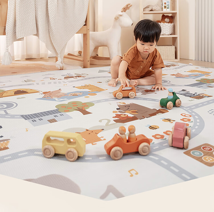 Xiaobien Baby Crawling Mat, Thickened Infant Play Mat, Early Education Enlightenment, Double-Sided, No Melamine, Whole Mat, 180*200 2