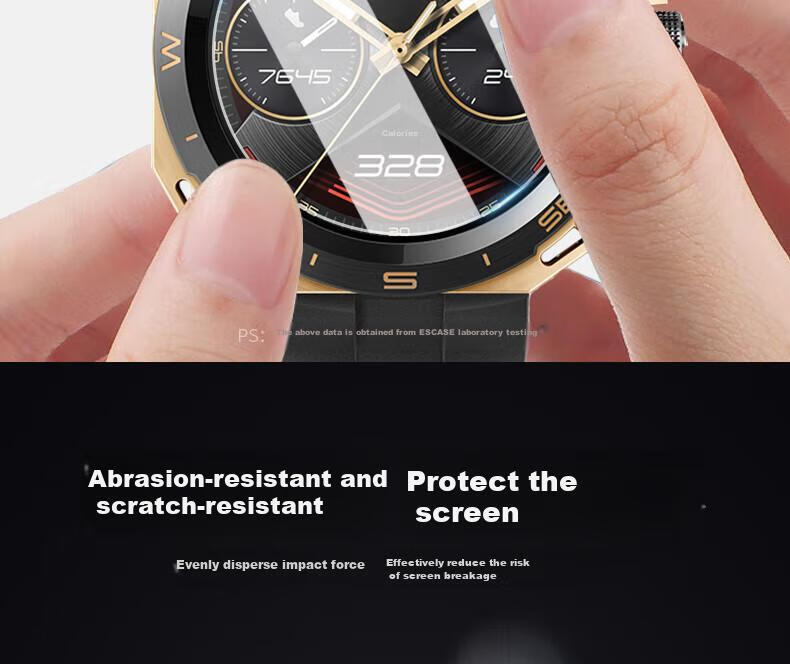 ESCASE [Three-Pack] Huawei WATCH GT Cyber Watch Screen Protector, Tempered Glass Film for Huawei Smartwatch, Full Coverage Anti-Drop Protective Film 11
