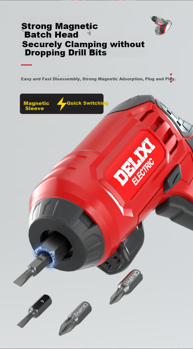 Delixi Electric Cordless Mini Screwdriver 3.6V Foldable Rechargeable Lithium Battery Electric Screwdriver for Home Use 9