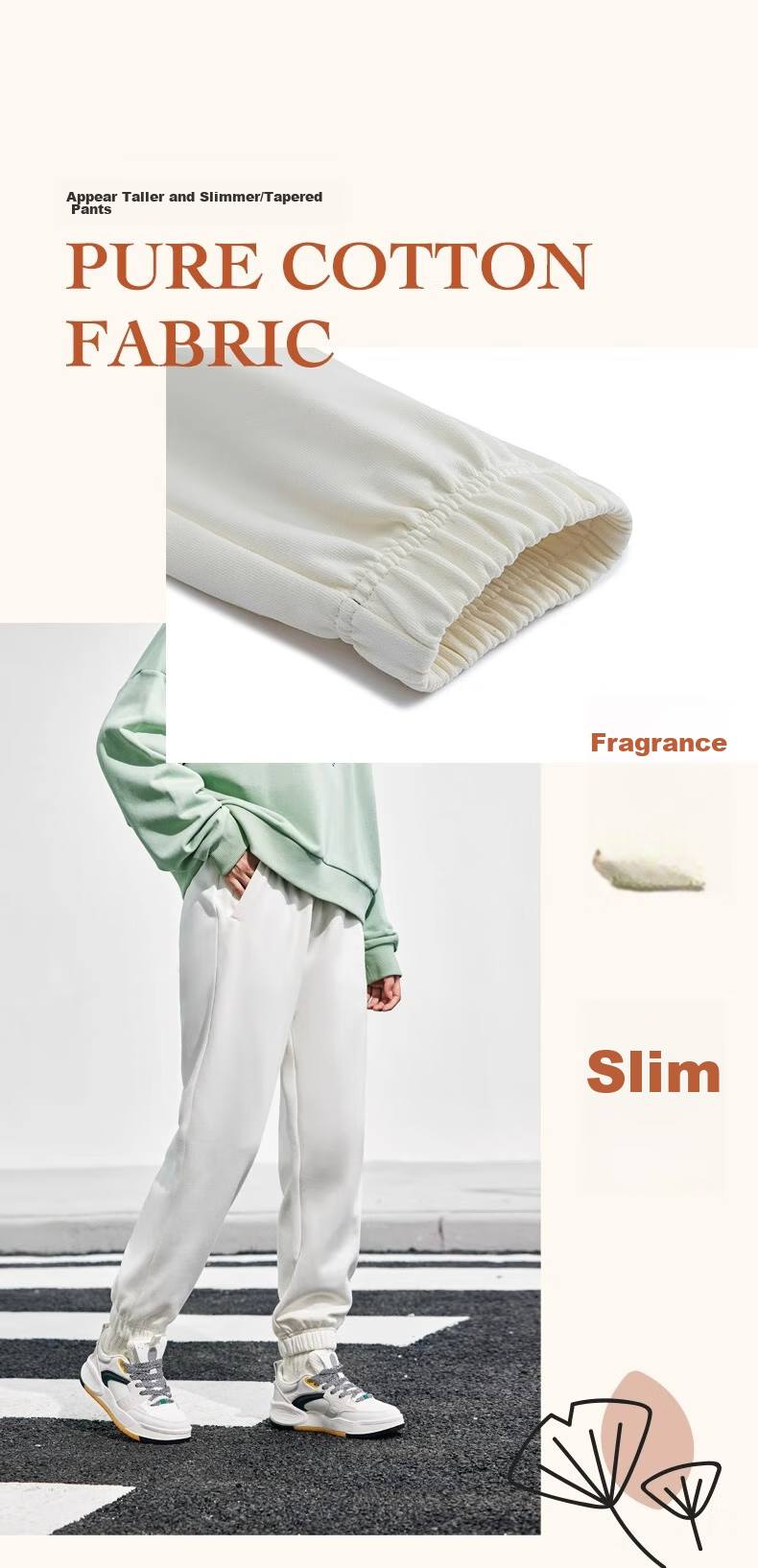 Anta Fleece Lined Jogger Pants | Knitted Women's Sports Trousers Winter New Fleece Warm Casual Elastic Cuff Sweatpants 14