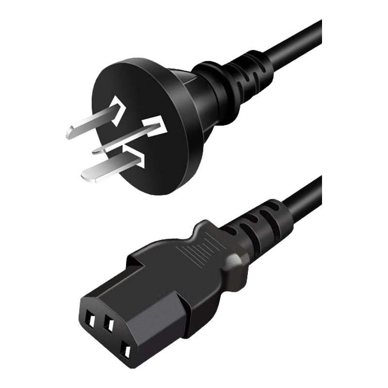 Youpin Computer Power Cord, National Standard Three-Prong Plug, Universal Power Cord for Rice Cooker, Desktop Case, Monitor, Printer, Projector, Power Connection Cable, Straight Plug, 1.5 Meters