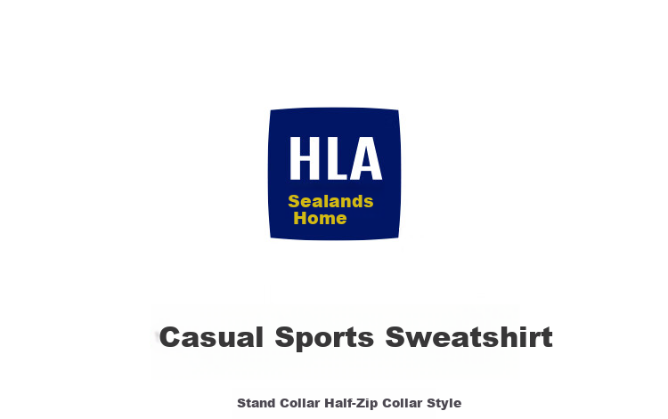 HLA Sweatshirt for Men, Zeng Shunxi's Style, Autumn Season, Irregular Texture, Stand-Up Collar, Long Sleeve, for Me 1