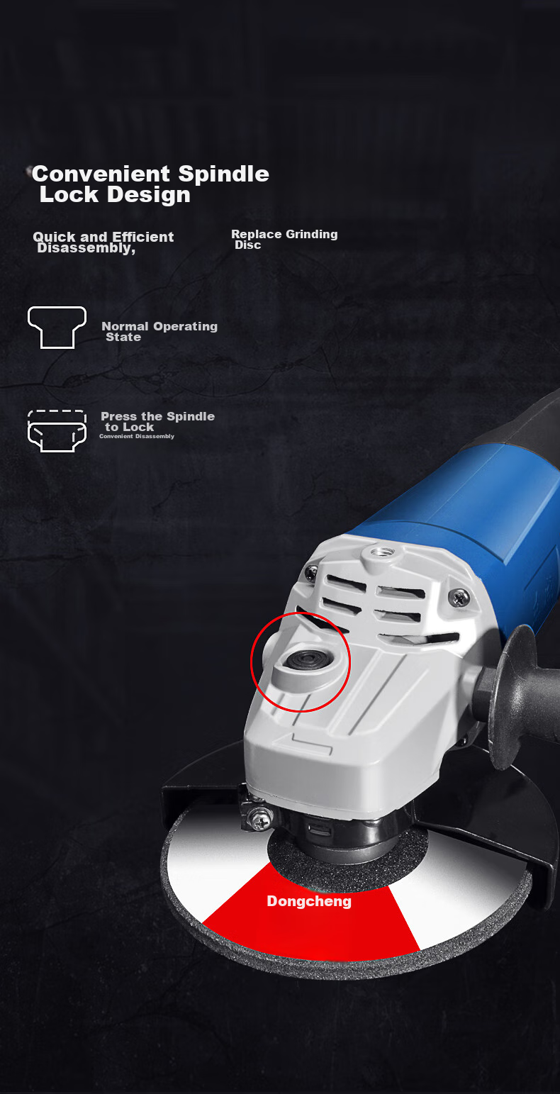 Dongcheng 2000W Angle Grinder Hand Grinder Polisher S1M-FF04-150S Electric Power Tool 7