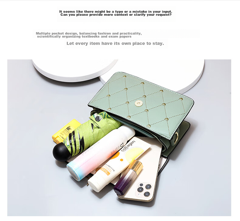 Aiqinghai Leather Handbag, Women's Crossbody Bag, Brand Shoulder Bag, Small Square Bag, Birthday Gift for Wife on May 20, Present for Girlfriend 9