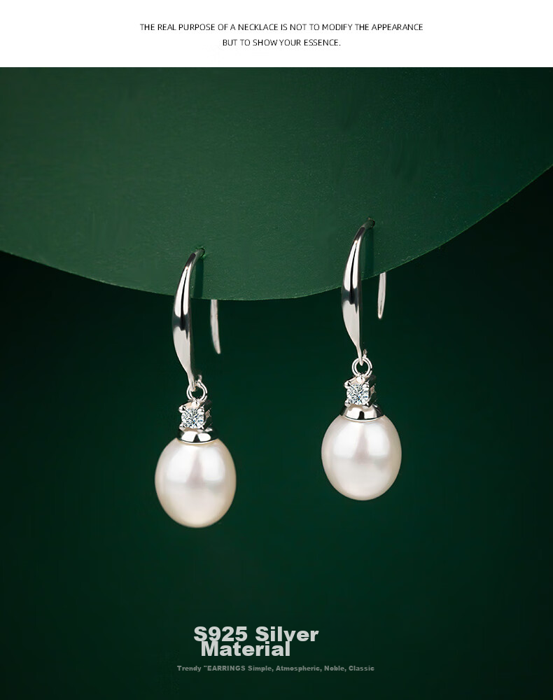 Qlady Baroque Pearl Stud Earrings for Women, Luxury High-End 2026 New Style Elegant Silver Needle Earrings, Birthday Gift 2