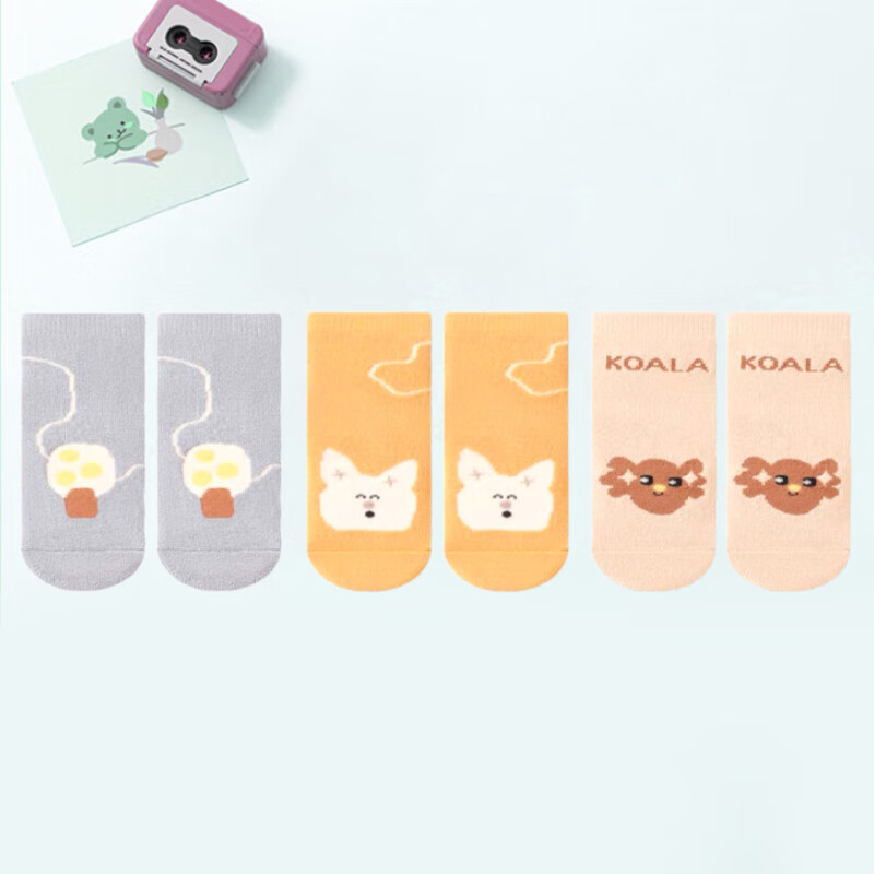9i9 Baby Socks Winter Thickened Walking Floor Socks Terry 3 Pairs Non-Slip Dot Glue Infant Toddler Socks S0-1 Year
