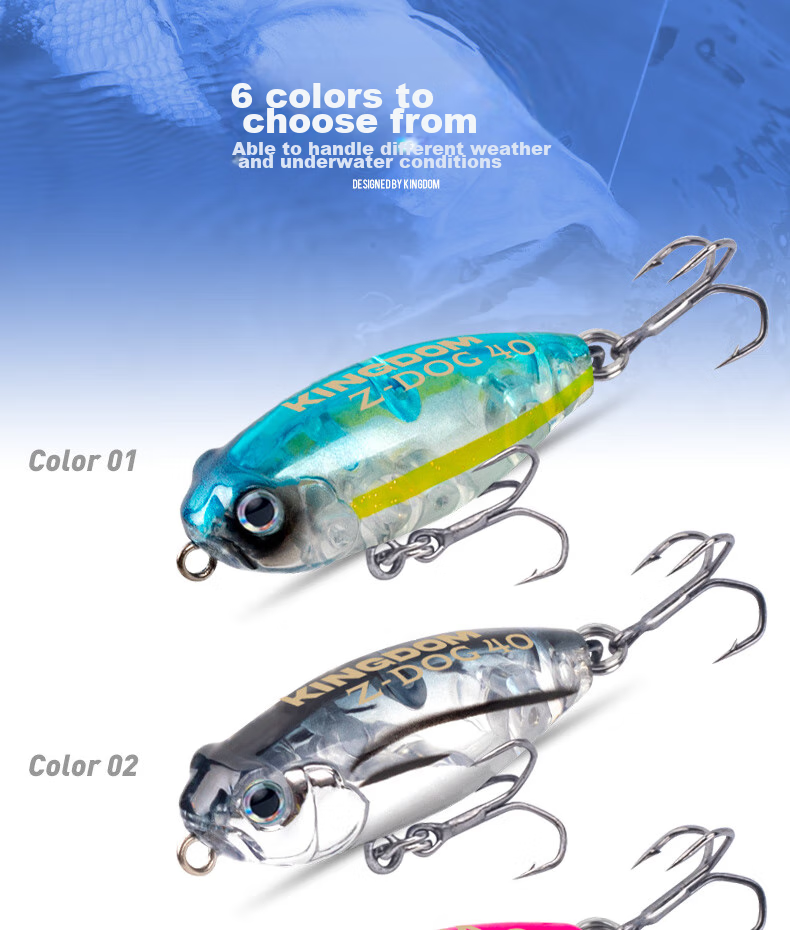 Guowangluya Lure Fishing Bait Set: Micro Fish-Shaped Dog Lure, Surface Floating Pencil Lure for Long-Distance Casting, Freshwater Topmouth Culter Bait 9