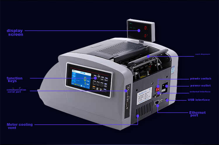 Weirong JBYD-N9 (Class A) Currency Counter with Image Recognition And Character Number Identification, Supports New RMB 7