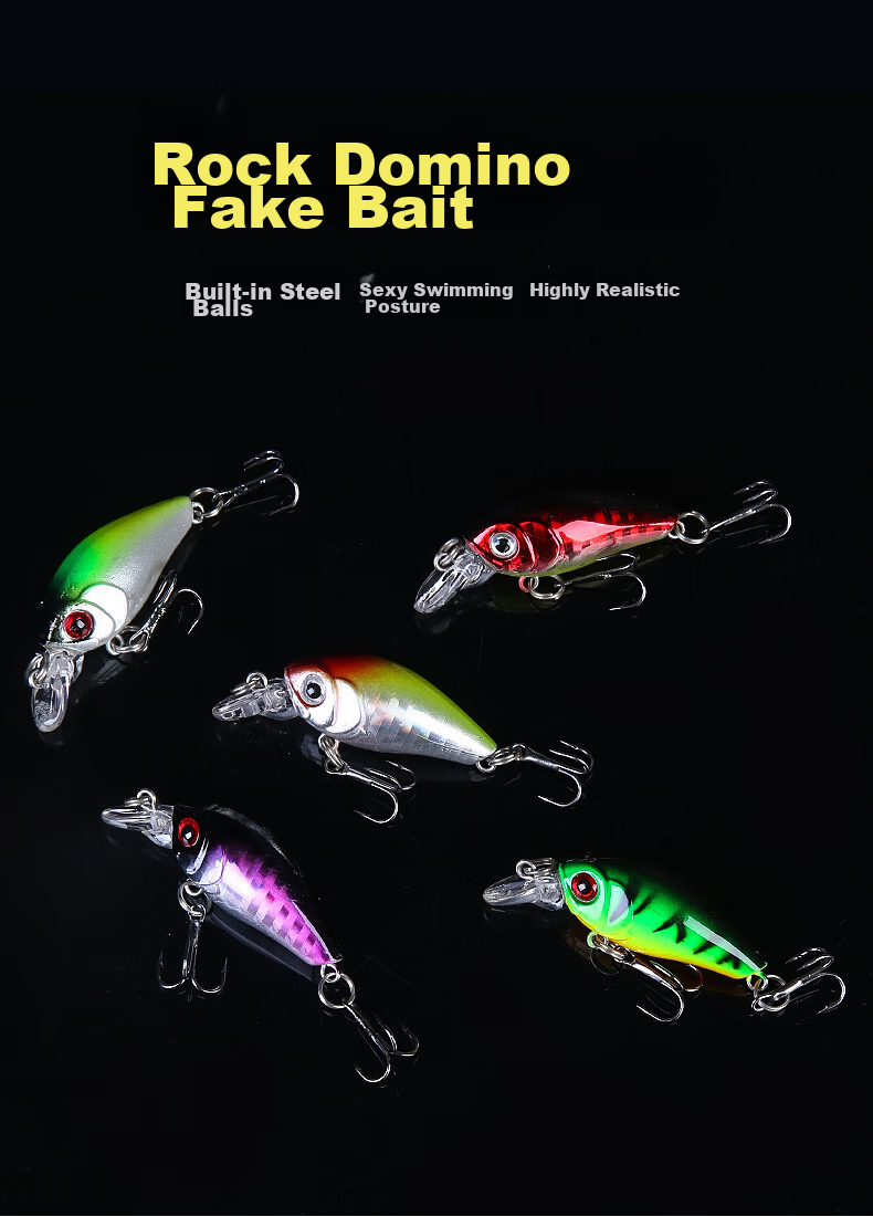 Xionghuo Lure Minnow Artificial Bait, 5 Pieces, 7.8g Slow Sinking Floating Minnow Set, for Freshwater And Saltwater, Lifelike Fish Bait 1