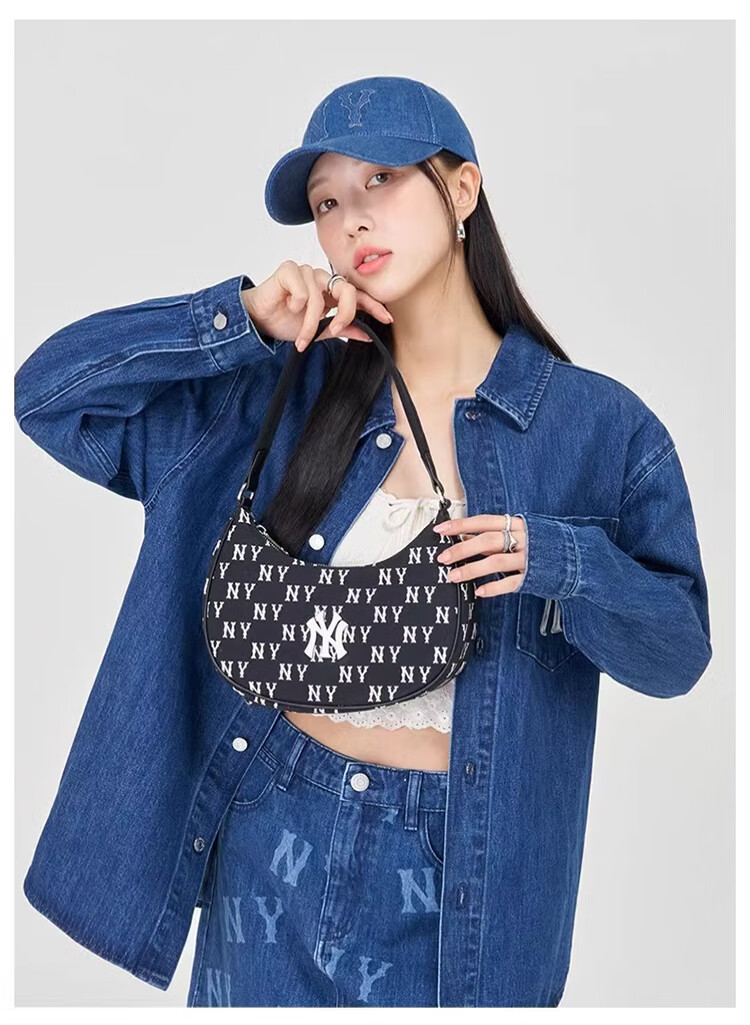 MLB Vintage Floral Pattern Crossbody Bag, Versatile Commuter Bag, Birthday Gift, 3ABQS014N-50CGL 13