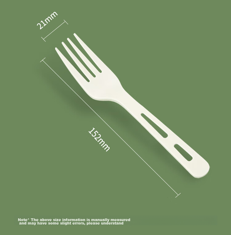SHUANG YU Disposable Forks, 50 Individually Wrapped Starch-Based Forks, Thickened Plastic Forks, Fruit Forks, Cake Forks, Dessert Forks 2