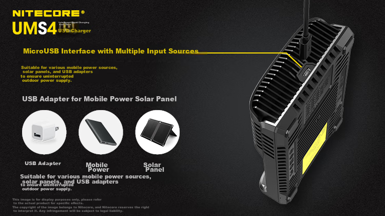 NITECORE UMS4 Smart 4-Slot Charger, 21700 Lithium Battery Repair And Activation, 18650 Battery Charger 6
