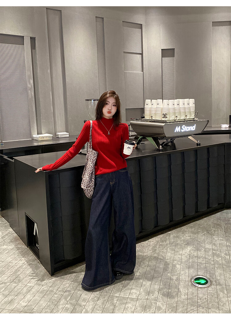 YUZHAOLIN Apricot Half Turtleneck Base Shirt Women's Little Chanel Style Inner Wear 2025 Autumn Winter New Sweater Knit Top 28