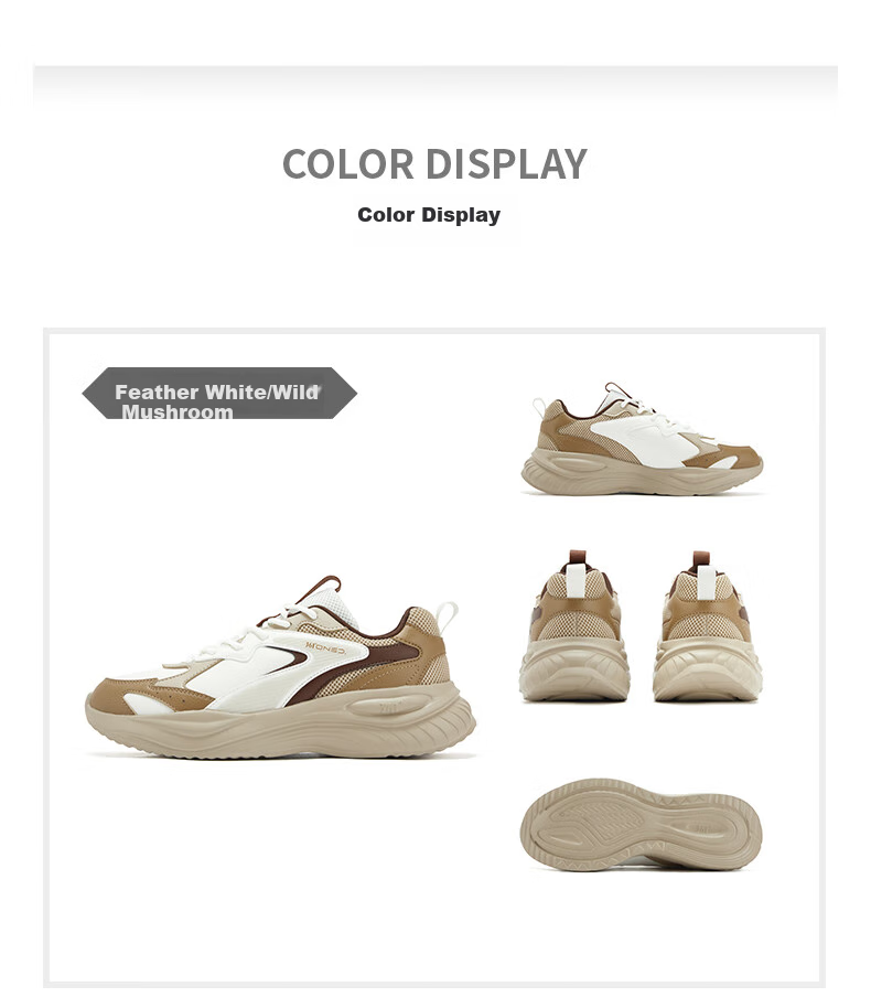 361° Men's Sports Shoes, Spring And Summer Leather Upper, Waterproof Commuter Shoes, Casual Thick-Soled Dad Shoes, 672536704-1 24