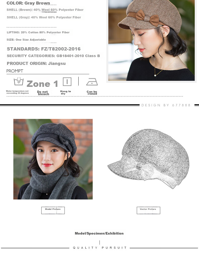 677888 Hat for Women, Spring Fashion Stylish Beret, Octagonal Hat, Retro Korean Style British Simple Versatile, Hat + Scarf 5