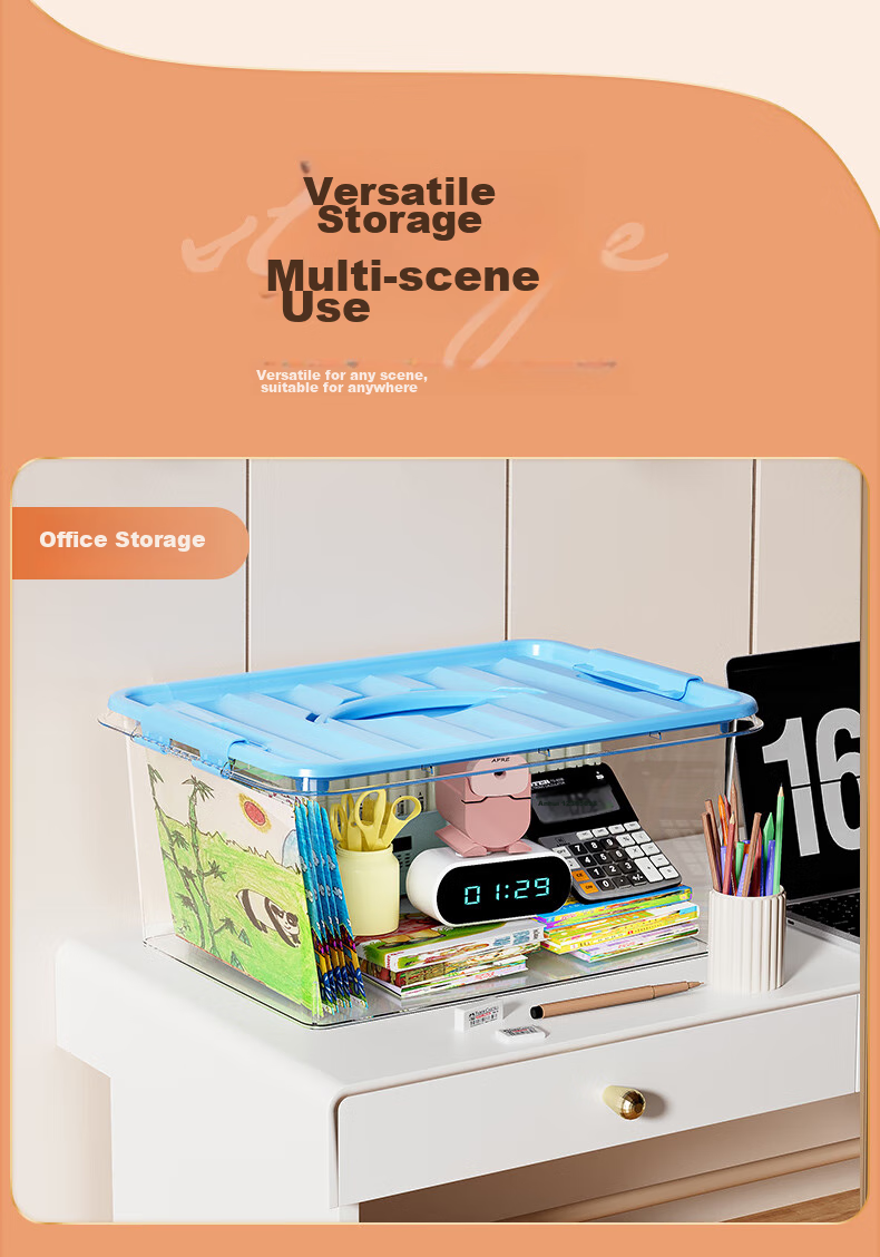 JEKO&JEKO Plastic Storage Box, Toy Organizer, Snack Container, Medicine Case, Pill Box, Storage Bin, 10L, Set of 3 8
