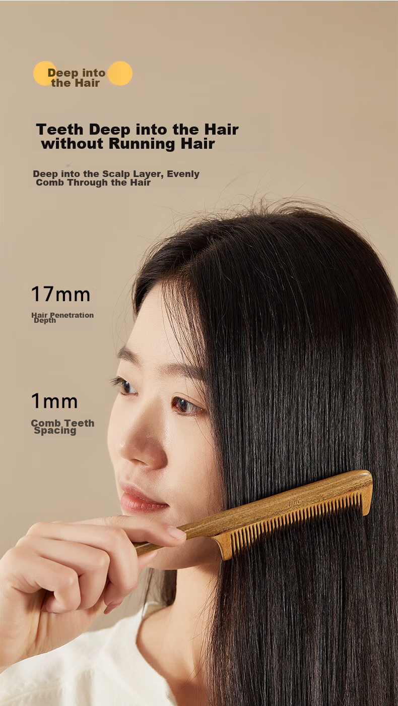 Chuxin Natural Sheep Horn Comb, Pointed Tail Comb with Fine Teeth, Dense Comb for Parting Hair, Braiding, Children, Girls, Women, Specialized Comb for Ladies, Baby Comb 4