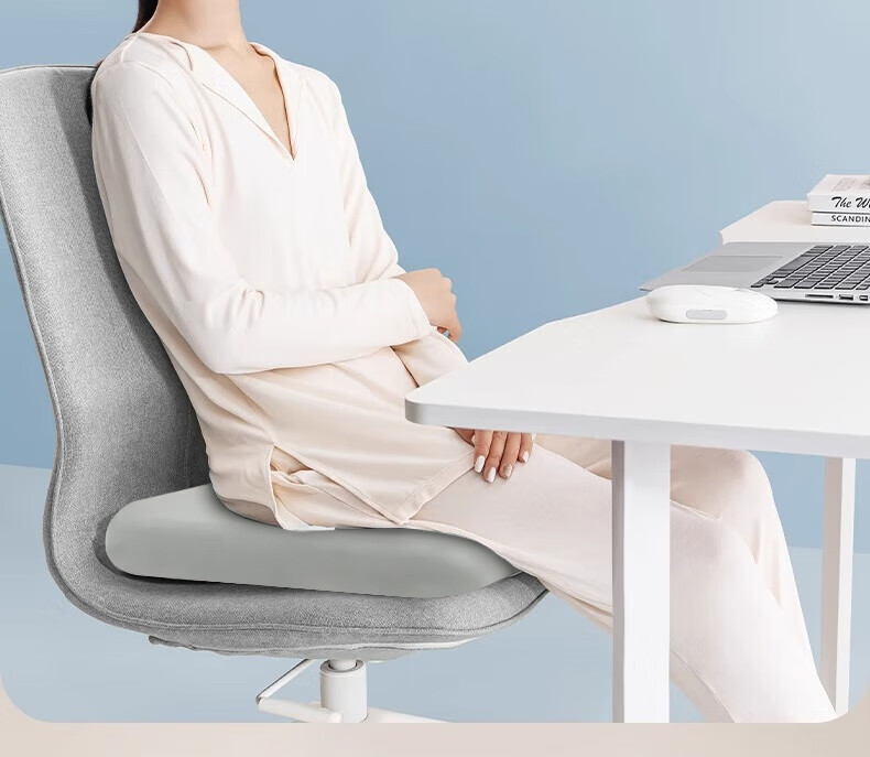 Mixiaoshu Natural Latex Seat Cushion, Extra Large Double-Layer Thickened Soft Pad, Student Chair Breathable Seat Cushion, Classroom Long-Sitting Pad 2