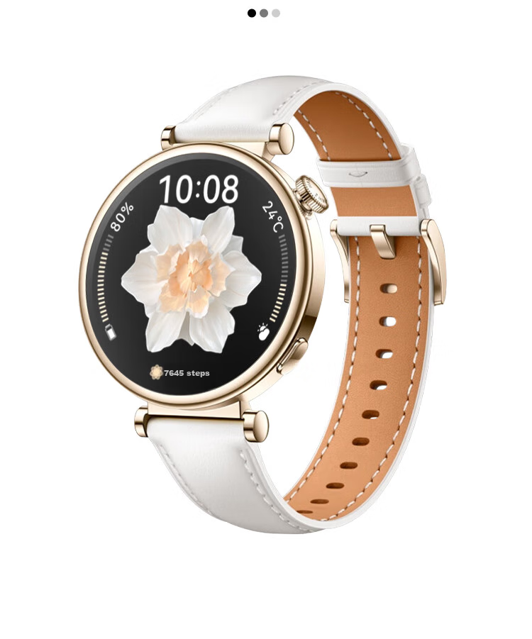 ESCASE Leather Watch Strap Compatible with Huawei Watch GT7/GT6/5Pro/5/4/Watch5, OPPO X3/X2mini Fashion Anti-Dirt 18MM [Beige] 9