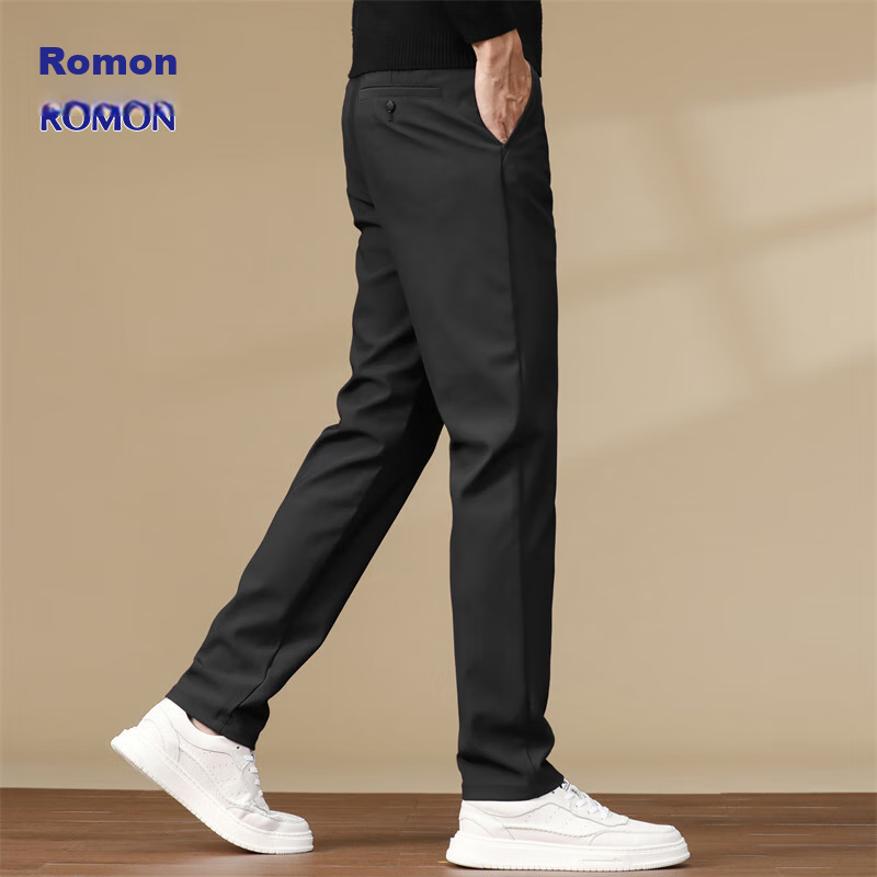 Брюки ROMON мужские, бизнес-кэжуал, осень-зима, темно-серые, размер 31